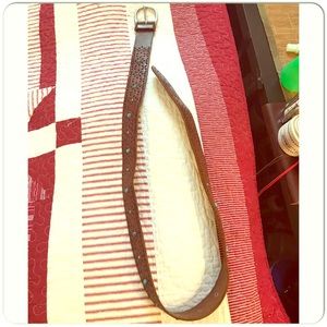 Aeropostale Genuine Leather Turquoise Studded Belt